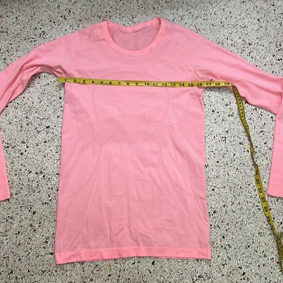 Lululemon run swiftly tech long sleeve shirt top 8 pink thumb holes - Picture 7 of 7